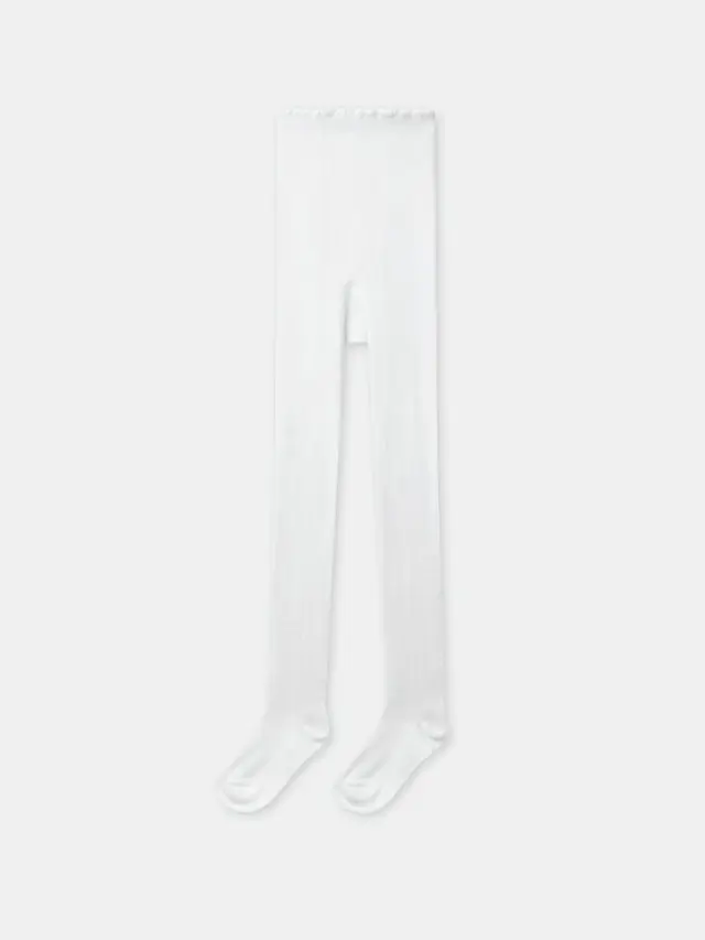 Παιδικό Καλσόν για Κορίτσια Plain White ΛΕΥΚΟ