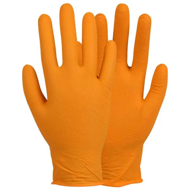 Γάντια Μιας Χρήσης Νιτριλίου Cofra Eagle-Nit orange 100τμχ 2