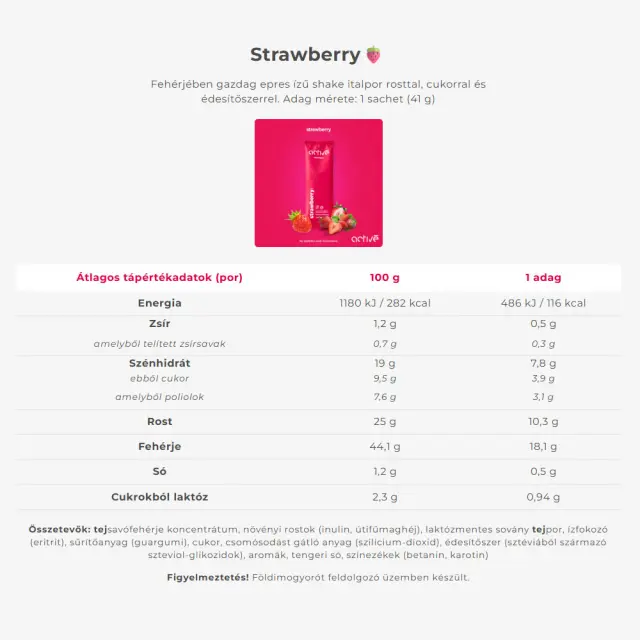 Activé FiberShake Strawberry 2