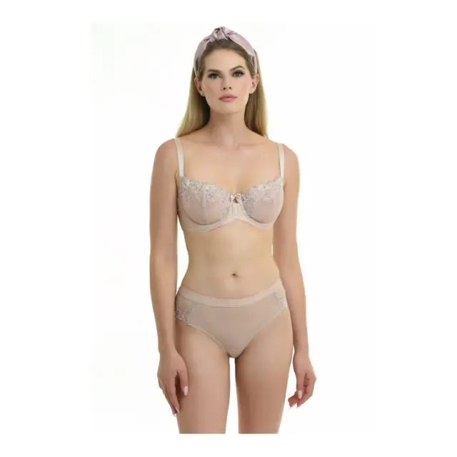 Miss Rosy Γυναικείο Slip Boxer Δαντέλα Victoria, Χρώμα Dusty Rose 3