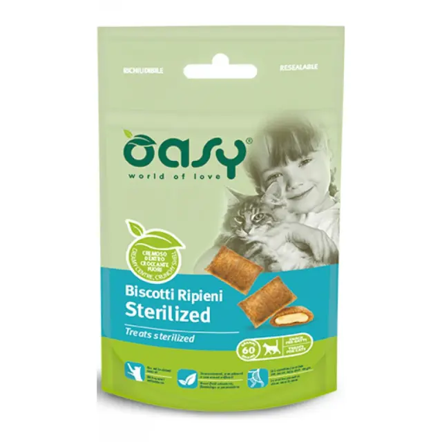 Oasy Treats Λιχουδιές Στειρωμένης Γάτας με Κοτόπουλο 60gr