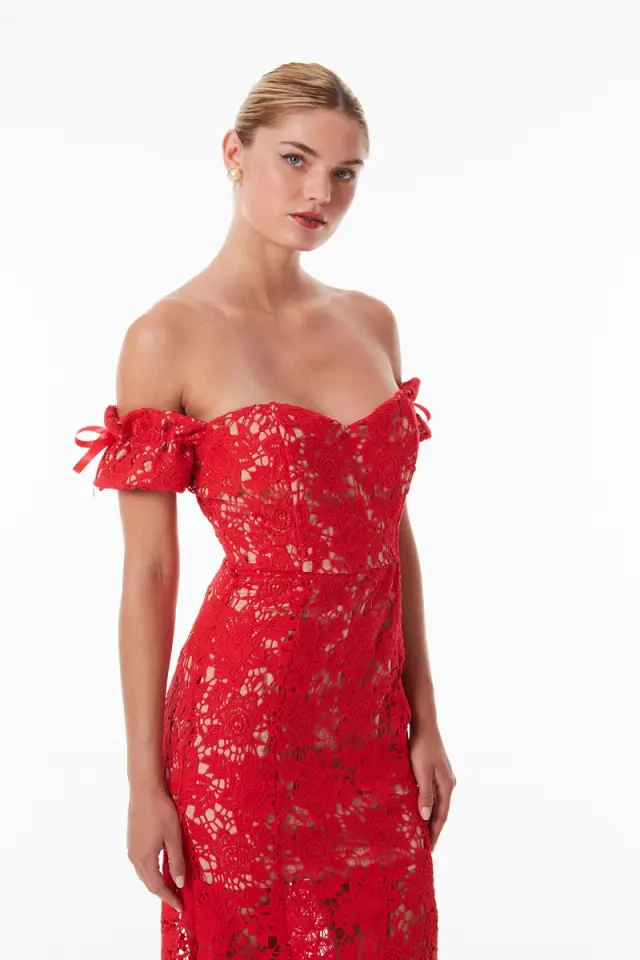Johana Strapless Δαντέλα - XS