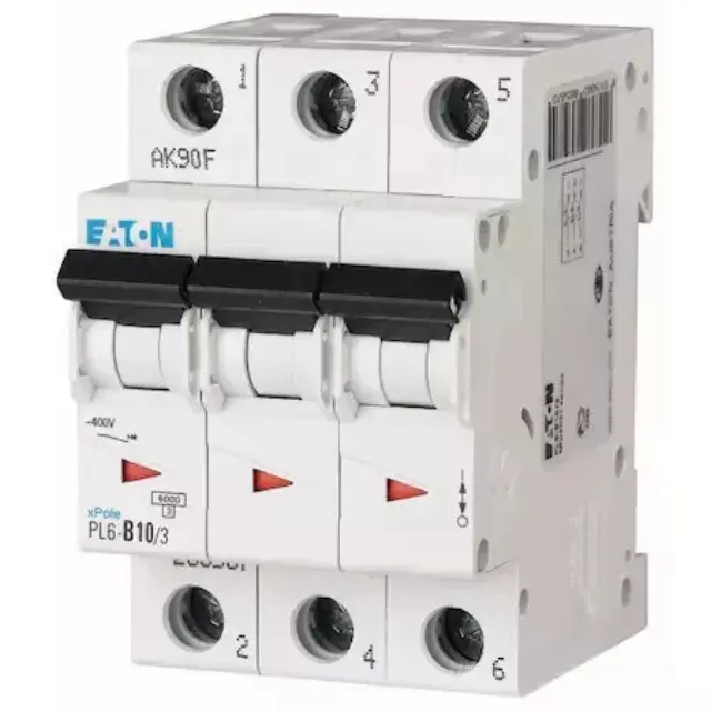 PL6-C6/3 Miniature circuit breaker (MCB), 6 A, 3p, characteristic: C