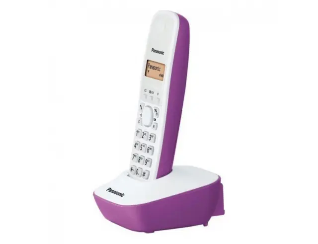 Ασύρματο Ψηφιακό Τηλέφωνο Panasonic KX-TG1611GRF Λευκό-Μώβ με Αναγνώριση Κλήσης, Λειτουργία Αφύπνισης και Φωτιζόμενη Οθόνη 3