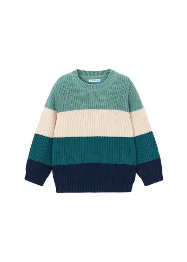 Mayoral παιδική πλεκτή μπλούζα για αγόρι color blocking 16-04305-2
