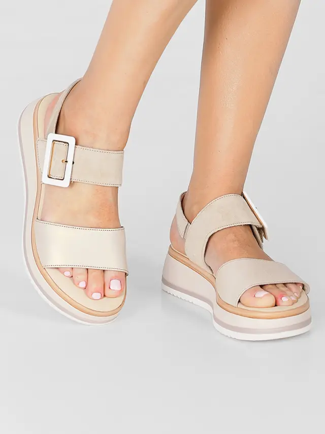 Gabor Πέδιλα Γυναικείο δέρμα/δέρμα Nubuck Μπεζ GAB/62744 33-PUDER 2