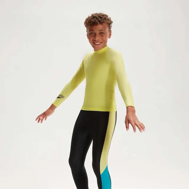 Speedo Unisex Kids Long Sleeve UV Protection Rash Top Κίτρινο 800319314309 (Speedo) - 164