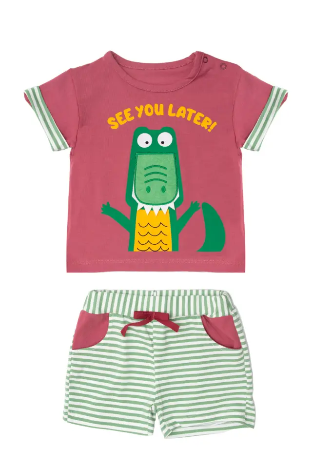 Σετ Ρούχων Baby Crocodile Σάπιο Μήλο