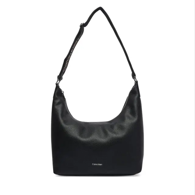 Calvin Klein Γυναικεία Μεσαία Τσάντα Ώμου Webbing Strap Medium Shoulder Bag Μαύρο
