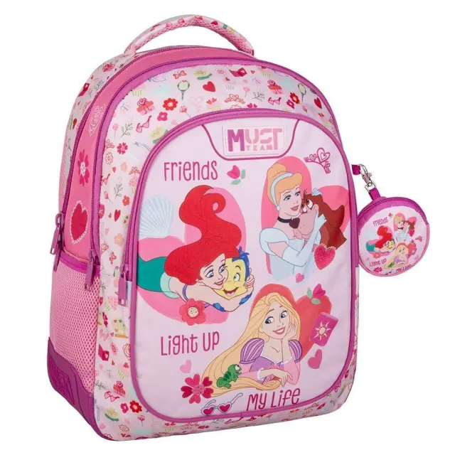 Τσάντα Πλάτης με 3 Θήκες Disney Princess Friends Light Up My Life / 564749 (Must)