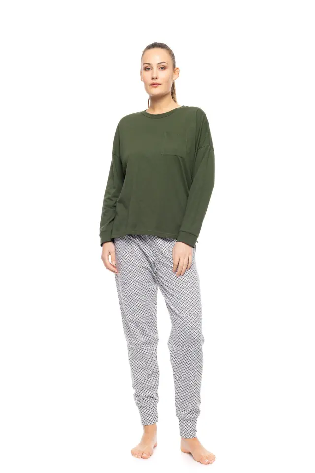 W1759 - Type - PYJAMA MODERN FLOWER GREEN