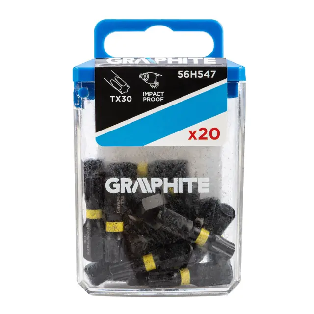 Σετ Μυτών Κρούσης Torx Graphite 56H544 TX15 x 25mm x 1/4" 20τμχ