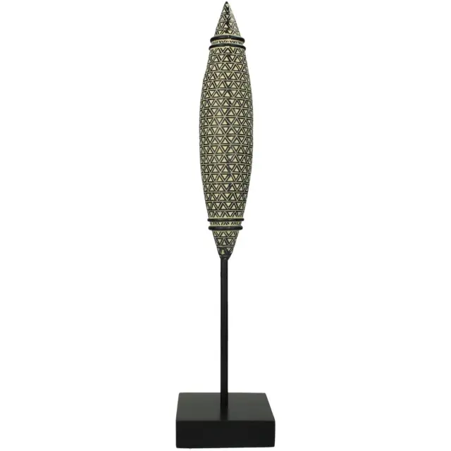 Διακοσμητικό Tribal Μαύρο Polyresin 10x10x45cm