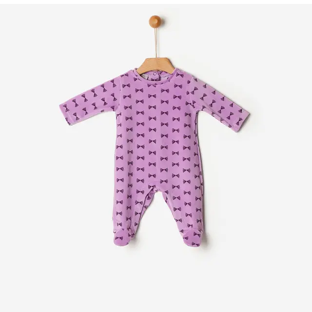 Φορμάκι Βελουτέ Bows Allover YELL-OH - Μοβ - 6-9m 75cm