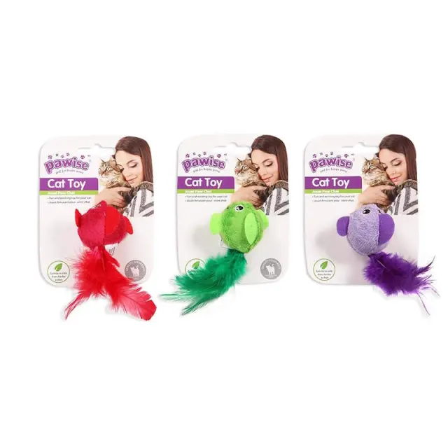 Pawise Cat Toy Ψαράκι με Φτερά & Catnip Μονόχρωμο
