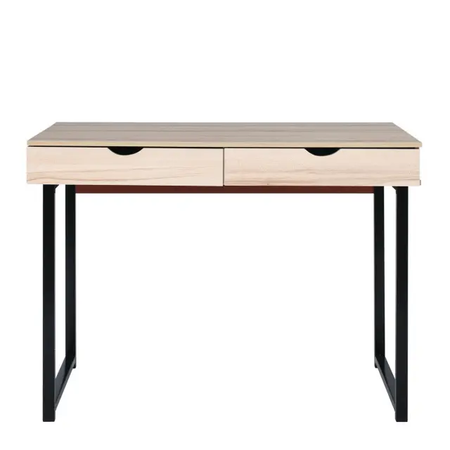 Γραφείο Μαύρο/Φυσικό Μέταλλο/MDF 100x48x75cm 2