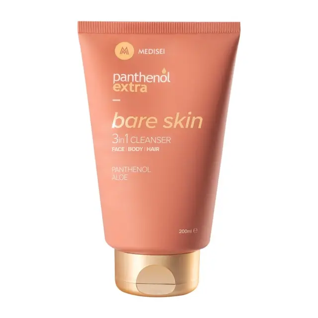 MEDISEI Panthenol Extra Bare Skin 3 in1 Cleanser Γυναικείο Καθαριστικό για Σώμα Πρόσωπο και Μαλλιά 200ml