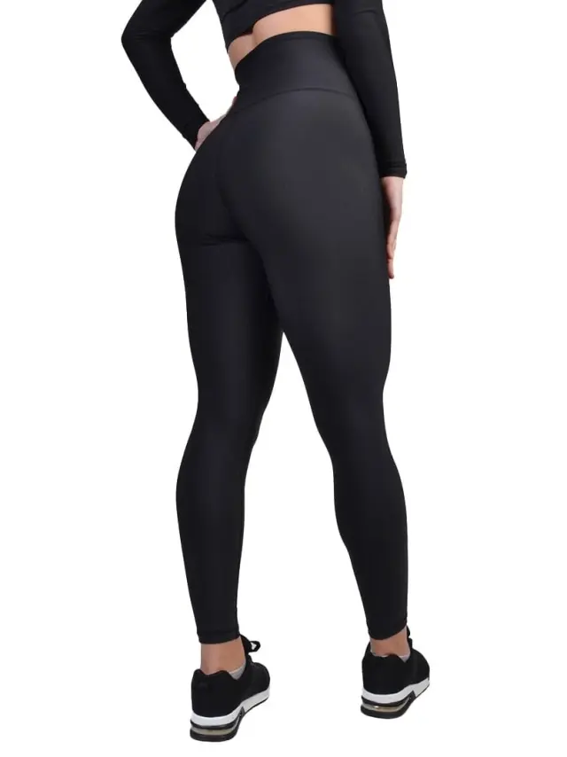 Κολάν Ψηλόμεσο Σύσφιξης Μονόχρωμο Plus Size 2