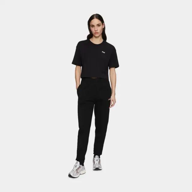 Fila - Γυναικείο Αθλητικό T-shirt Locri loose Cropped tee FAW1056-80010 Μαύρο 3