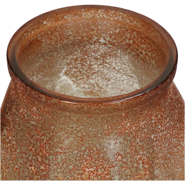 Βάζο Ώχρα Ανακυκλωμένο Γυαλί 17x17x19cm 2