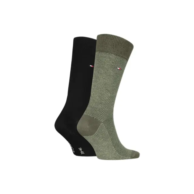 Tommy Hilfiger Ανδρικές Κάλτσες Nappy Herringbone - 2 Ζεύγη, Χρώμα Army Green - 39-42 2