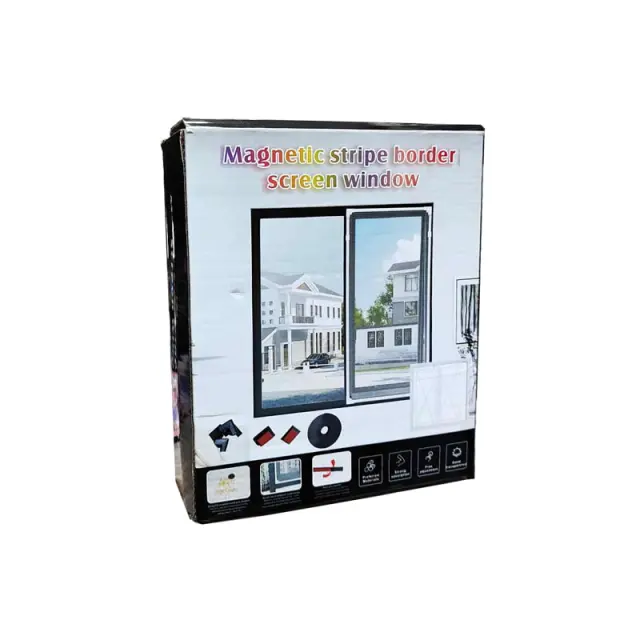 Μαγνητική σίτα παραθύρου 150cm x 150cm - Magnetic Stripe Border Screen Window 002430 2