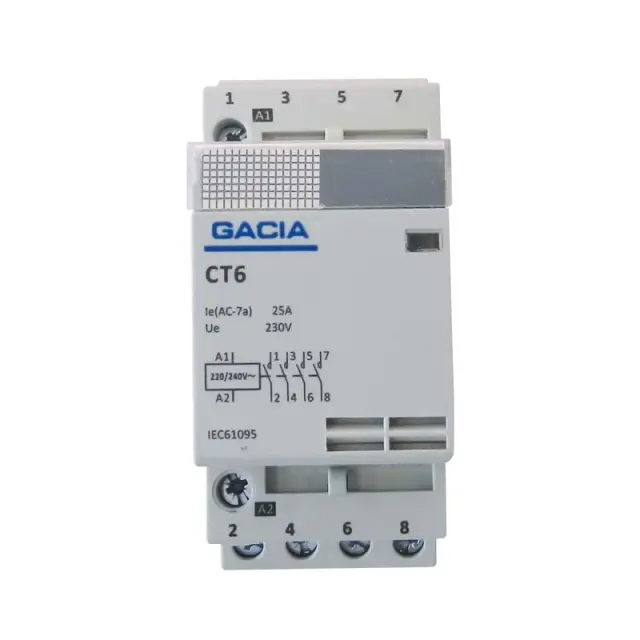 Ρελέ Ράγας 4X25A 4NO 240V AC GACIA