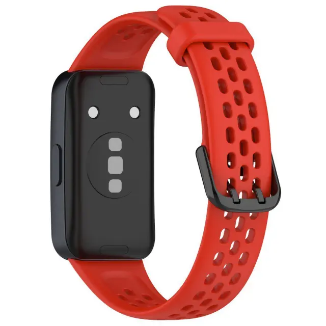 Ανταλλακτικό Λουράκι Σιλικόνης Breathable για Huawei Band 8 / 9 / 10 - Red OEM 2