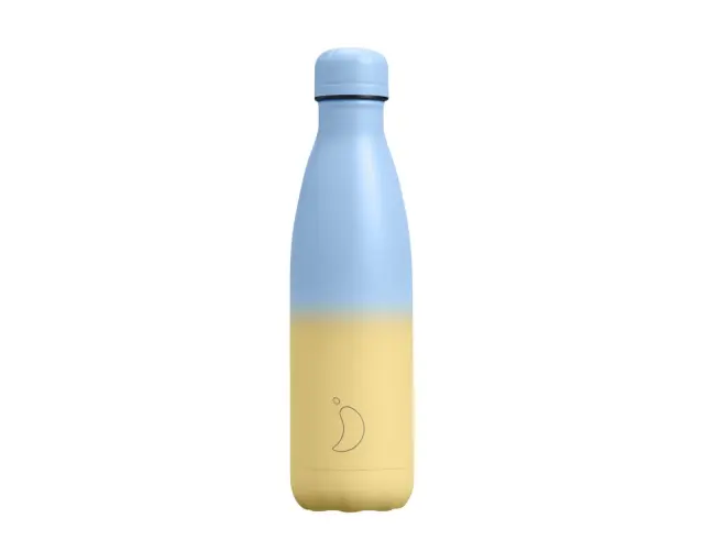 Μπουκάλι Θερμός Original Gradient Chilly's με χωρητικότητα 500ml και διατήρηση θερμοκρασίας 12h ζεστό / 24h κρύο - Sky