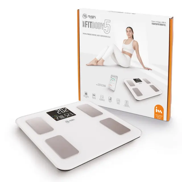 Ζυγαρία Smart με Λιπομέτρηση AMILA FITBODY 5 (95361) 3