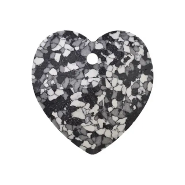 Swarovski 6228 XILION Heart Pendant 18x17.5mm Marbled Black - 2τεμ