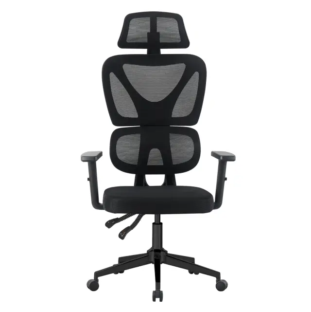 Καρέκλα γραφείου Novar μαύρΟ MESH--βάση PP 51x49x121-129 εκ 3