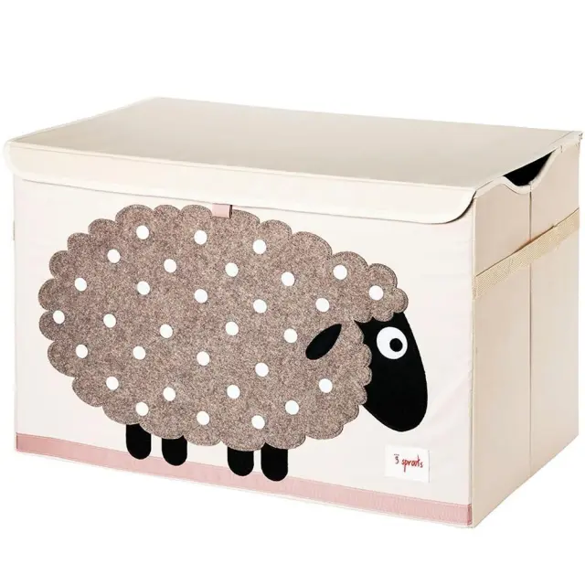 3 sprouts Καλάθι Για Παιχνίδια Με Καπάκι Sheep Beige - 0812895000399 - 0317-ITCSHP
