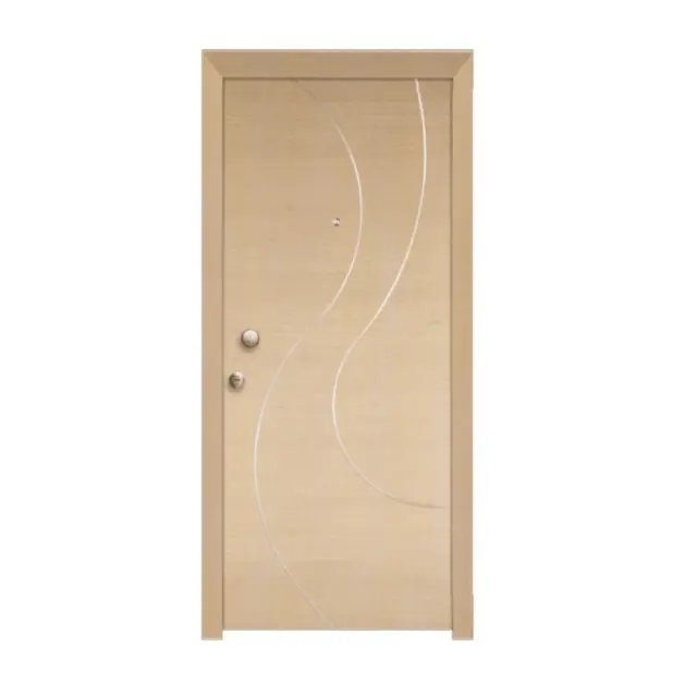 Θωρακισμένη πόρτα Δρυς με inox / KP110