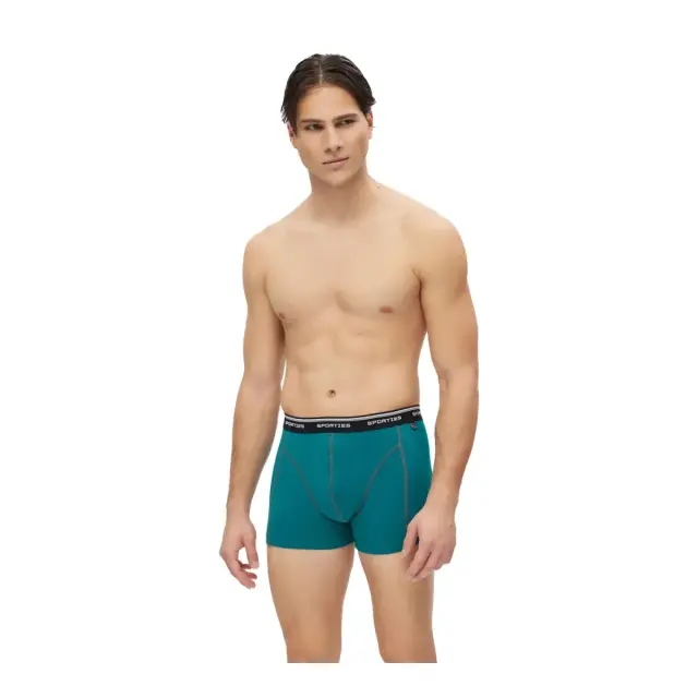 Minerva Ανδρικό Boxer Sporties Fit - Διπλο Πακέτο, Χρώμα Πράσινο-Μαύρο - M 2