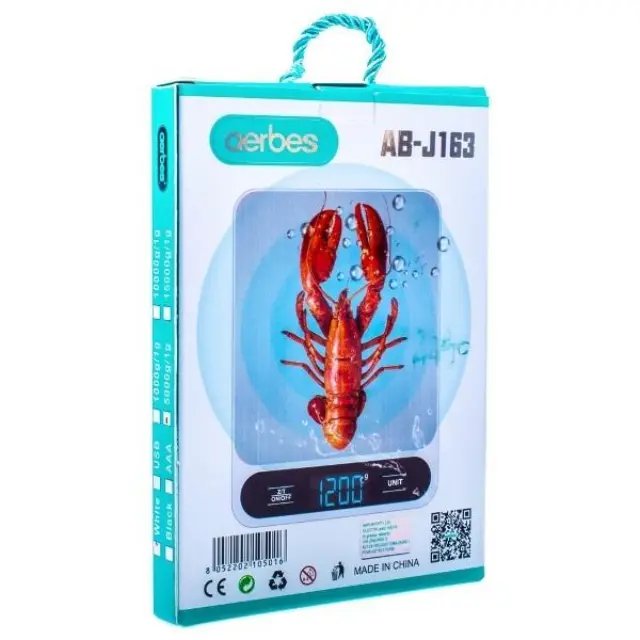 AB-J163 Ψηφιακή Ζυγαριά Κουζίνας 1gr/5kg Λευκή 2