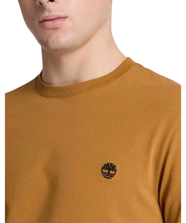 Timberland - Ανδρική Μακρυμάνικη Μπλούζα Slim Fit Dunstan River Tree Embroidered TBC0YHBT-P47 Μουσταρδί - S 3