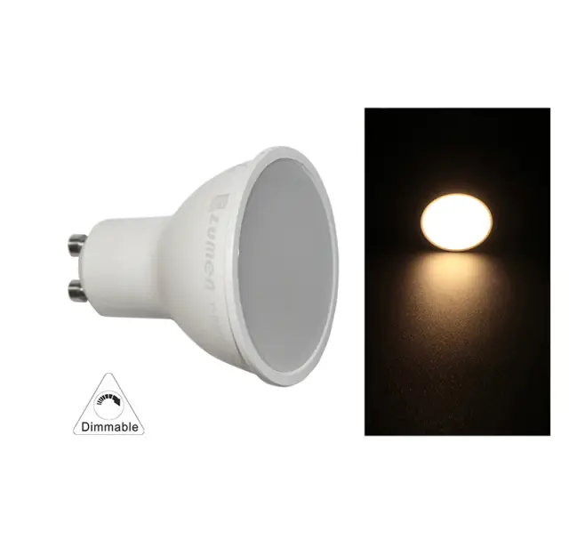 LED ΛΑΜΠΑ GU10 5W 230V 105° ΝΤΙΜΑΡΙΖΟΜΕΝΗ ΘΕΡΜΟ 3000Κ