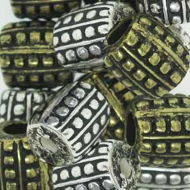 Επιμεταλλωμένη Χάντρα Barrel Antique Mix 10mm ~18τεμ