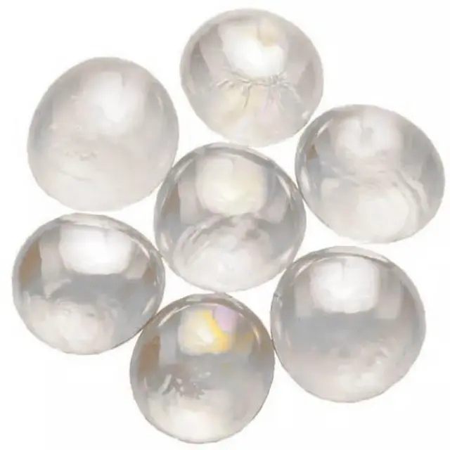 Γυάλινες Πέτρες Καμπουσόν - Crystal Clear Iridescent - Ø15-20mm - 100gr