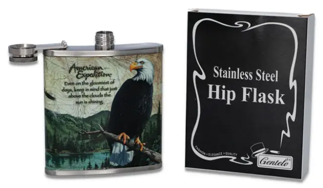 Hip Flask Φλασκί Ποτού Art Σχεδιο Αετός - 210ml 3