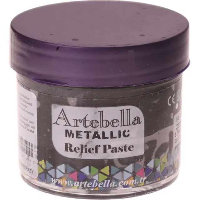 Artebella Μεταλλικη Πάστα Relief - 3806 Black - 50ml