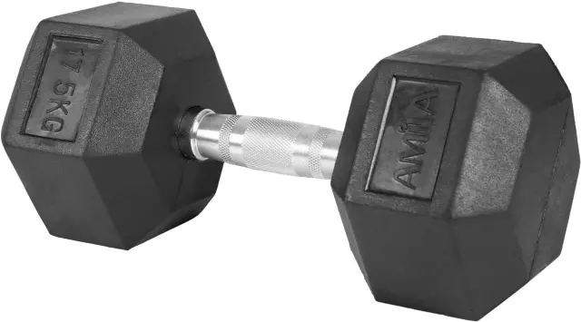 AMILA Αλτήρας Εξάγωνος Rubber Cover Class A - 17,5Kg (84542) 2