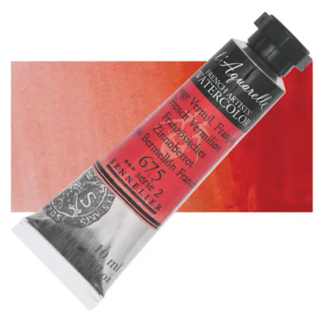 Χρώμα Ακουαρέλας Sennelier l Aquarelle Σωληνάριο 10ml - 675 French Vermilion