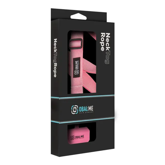 OBAL:ME NeckTag Ribbon Rope for Mobile Phone Pink 2