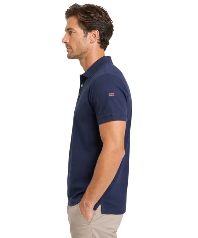Norway Nautical School - Ανδρική Κοντομάνικη Μπλούζα Polo 858867-NAVY Μπλε Ναυτικό 2
