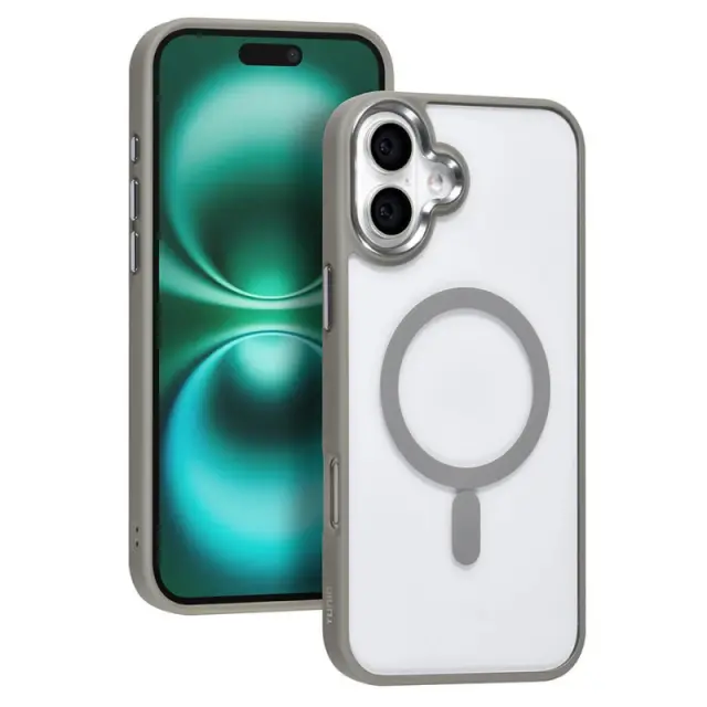 TUNIQ iPhone 16 Plus Back cover case - Magsafe - Silicone - Grey