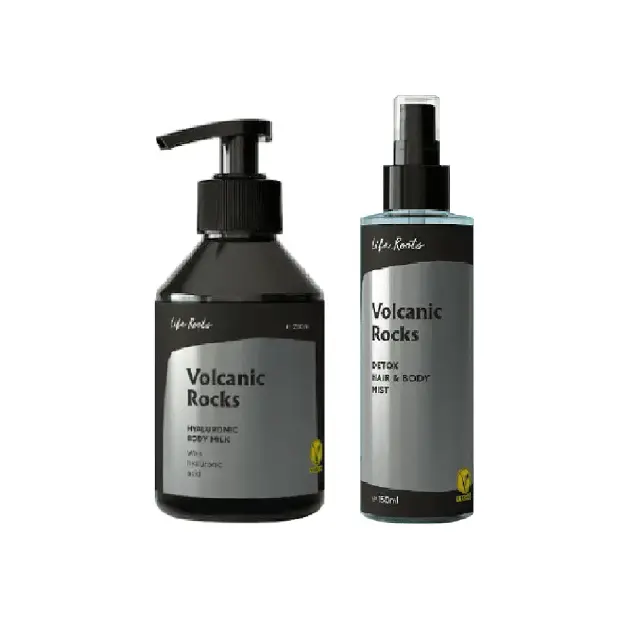Life Roots Set Body Hero Duo Volcanic Rocks Hyaluronic Body Milk 250ml, Eνυδατικό Γαλάκτωμα Σώματος 250ml & Detox Hair Body Mist,Unisex Aρωματικό Mist για Μαλλιά και Σώμα 150ml