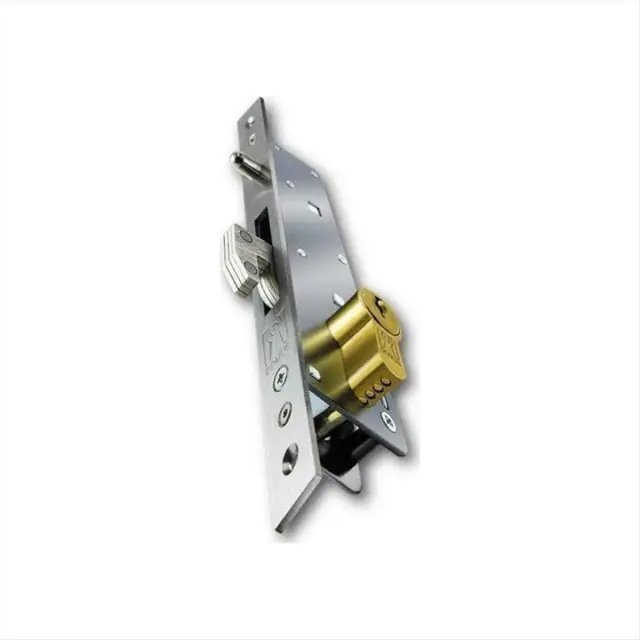 Domus 95120 - Χωνευτή Κλειδαριά Γάντζου 20mm με Κύλινδρο 54mm σε Ασημί Χρώμα
