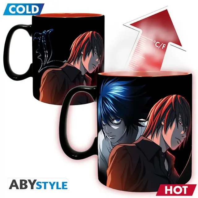 Κούπα DEATH NOTE - L + Light - Mug Heat Change 460ml 2